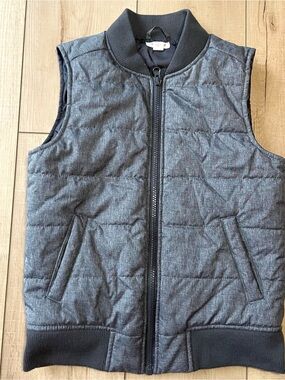 Cat & Jack Boys Quilted Sleeveless Puffer Vest in Heather Gray 6/7
